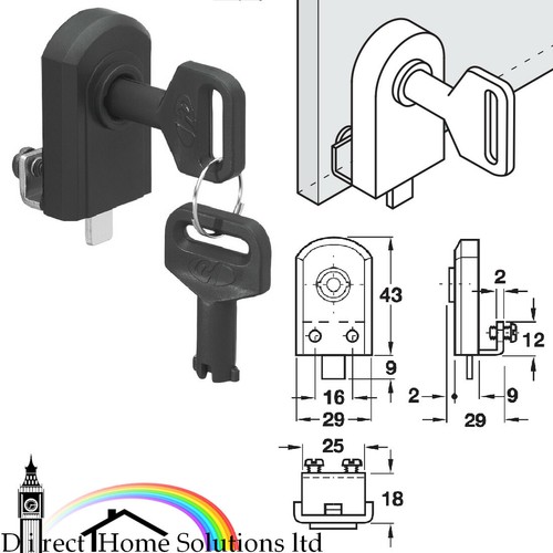 Hafele glass door lock - glass,