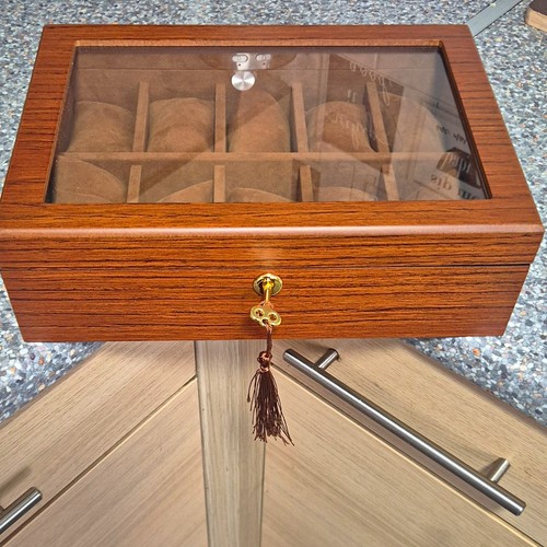 Wood watch storage box brown - watch,