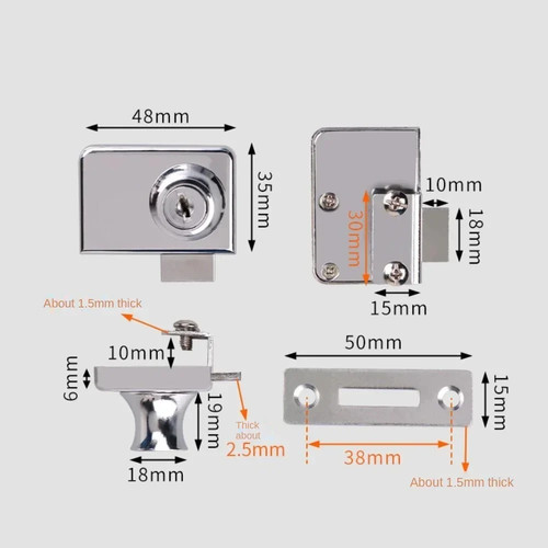 Glass door lock - door, double